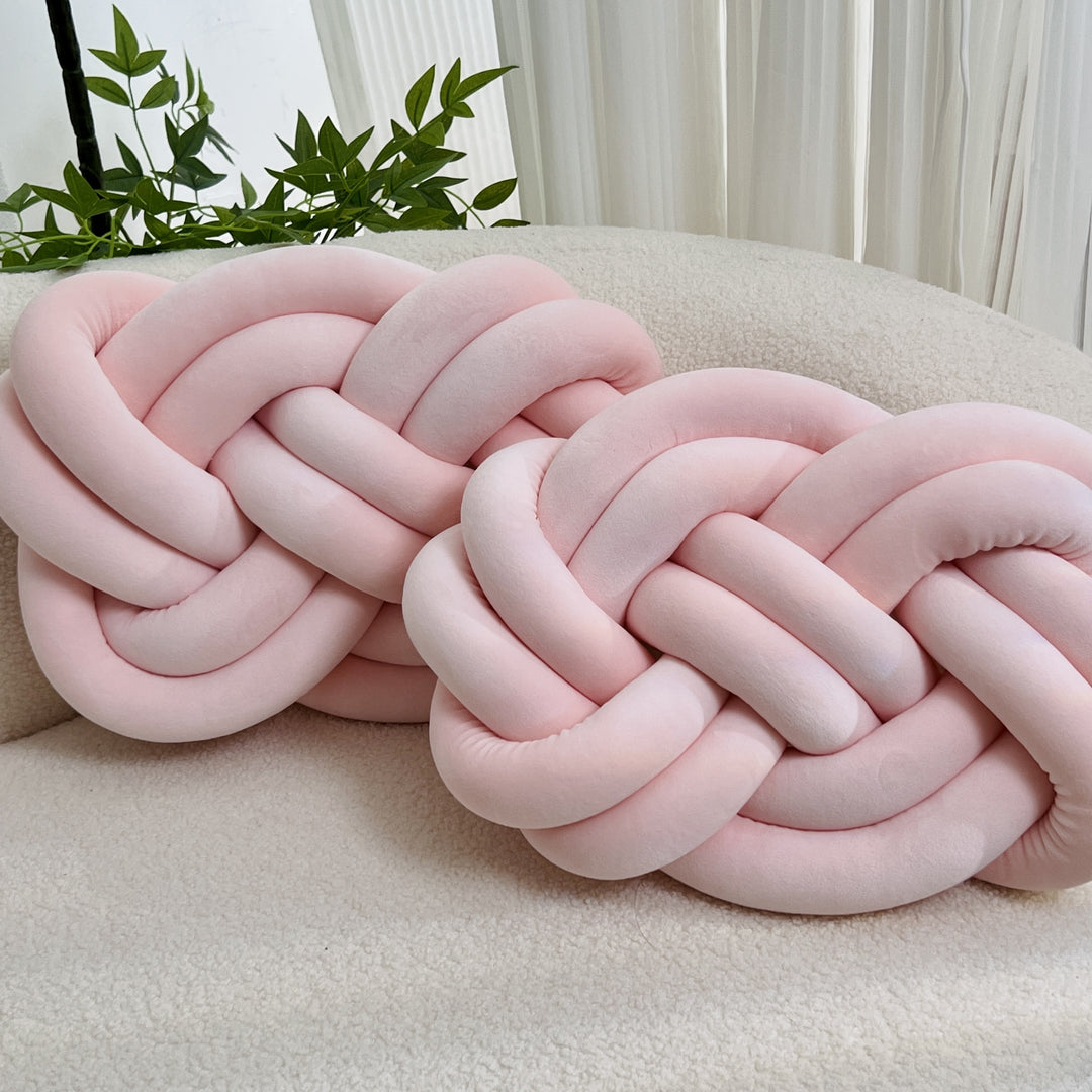 Set van 2 Knotkussens | Zachte Luxe Knoopkussens voor Bank & Bed