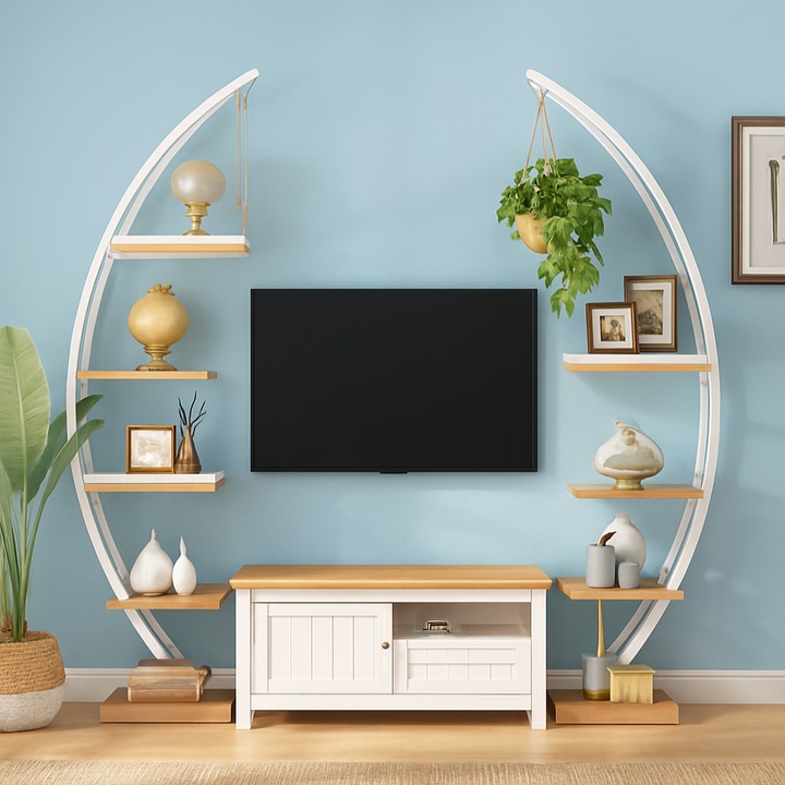 Halve Maan Plantenstandaard | 7 Lagen | Met Verstelbare Kweeklampen