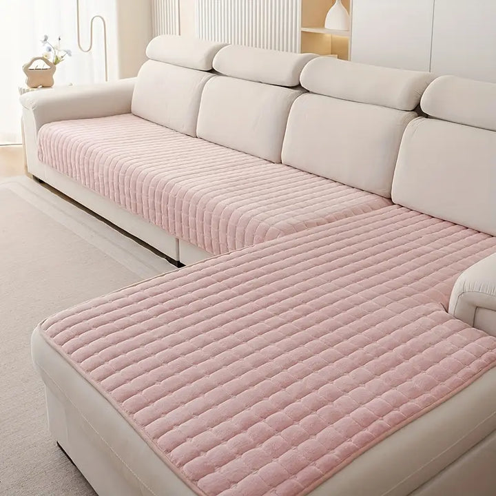 2-delige Elegante Gequilte Flanellen Bankhoezen | Duurzaam & Zacht