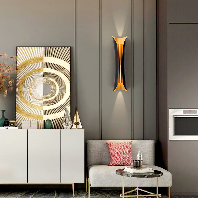 Industriële Wandlamp Dubbele Arm | Metalen Wandverlichting in Zwart