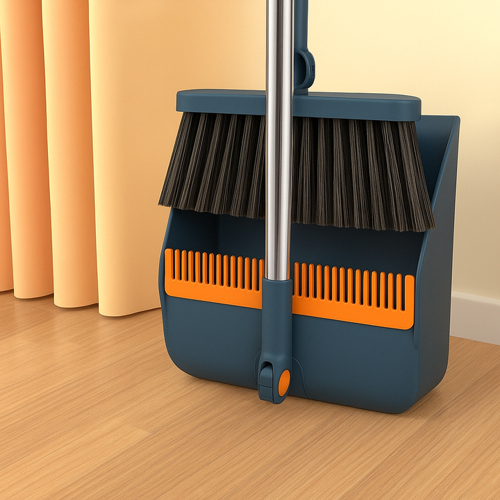 Bezem en Stoffer Set met Lang Handvat | Eenvoudig Vuil Verwijderen