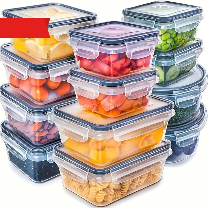 Food Savers Opbergcontainers Set van 12 | Luchtdichte Voedselbewaarbakjes