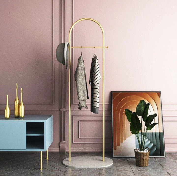 Metalen Kapstok Staande Met Marmeren Voet