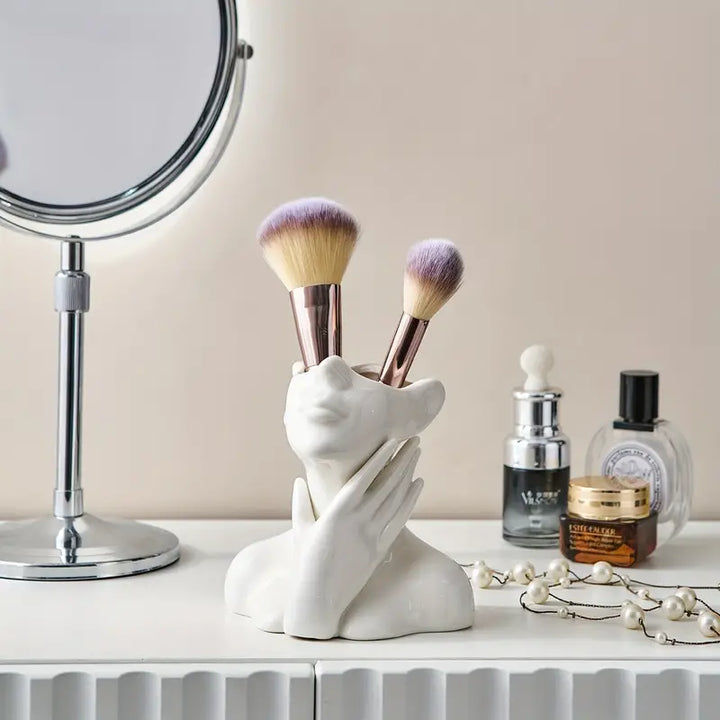 Keramische Abstract Vaas | Modern Design met Gezicht