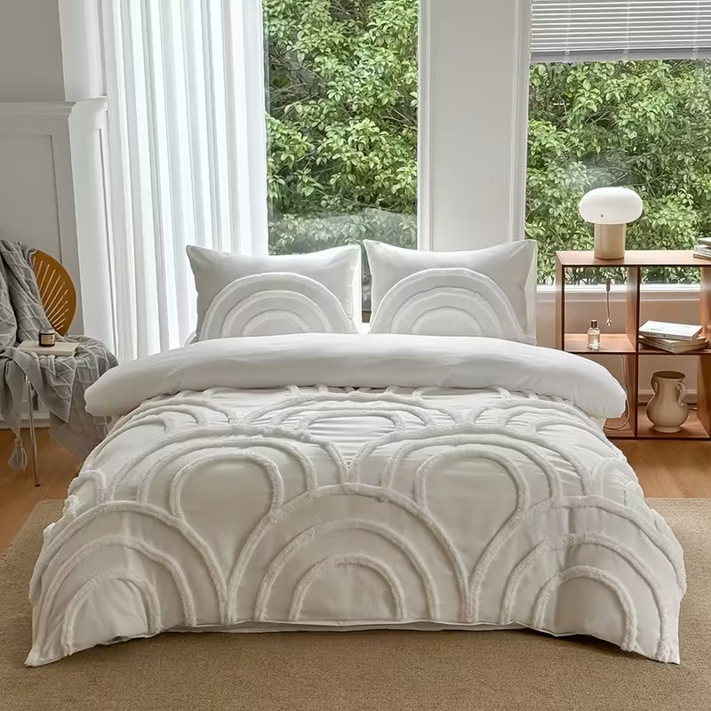 Boho Dekbedovertrek Set | 3-Delig met Kussenslopen | Zacht Microvezel & Ritsluiting