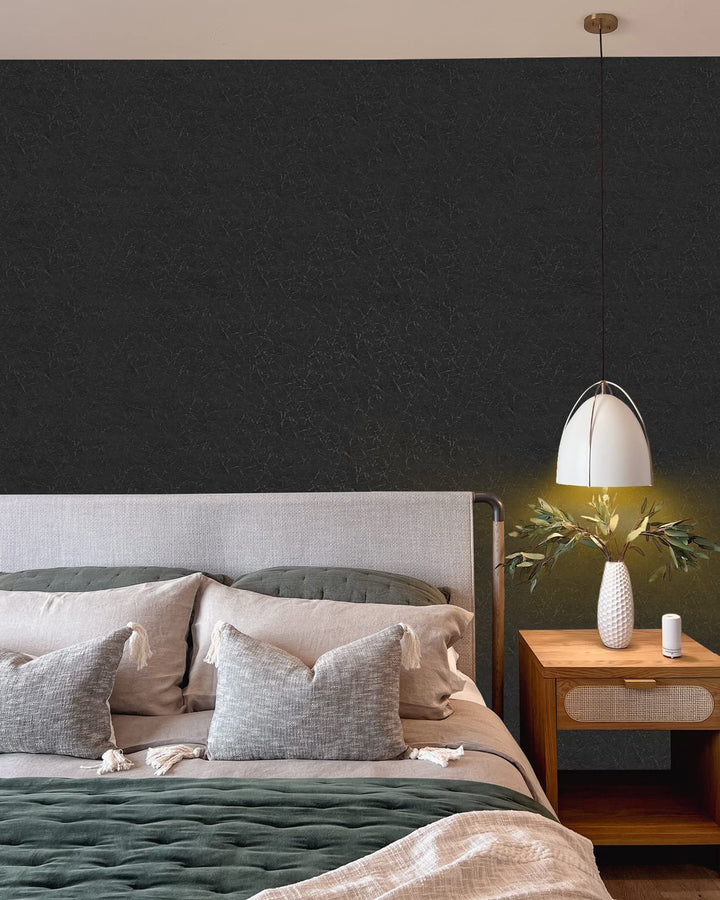 Nero Graffiato | Zelfklevend PVC Behang Zwart