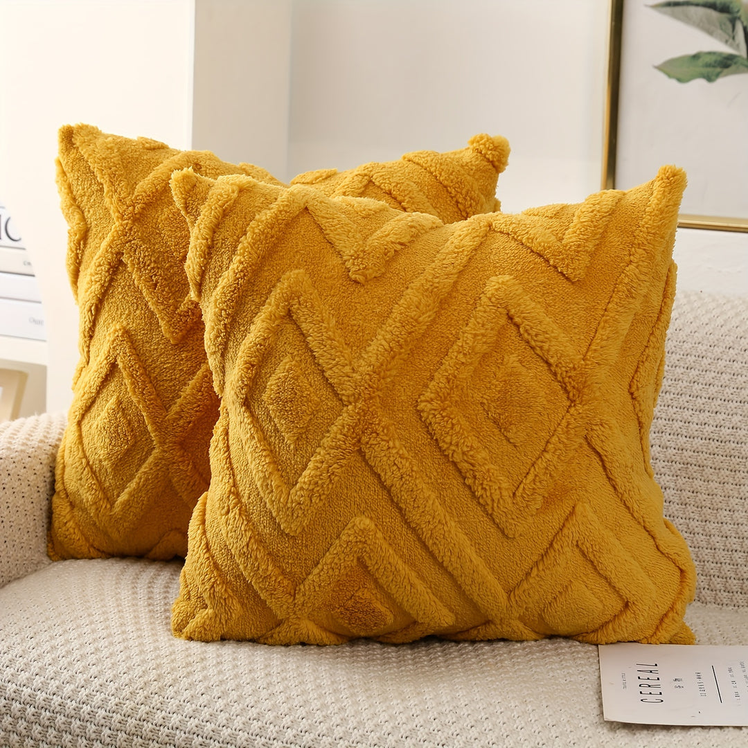 Luxe 2-Delige Kussensloopset | Fluweel met Sneeuwvlokpatroon