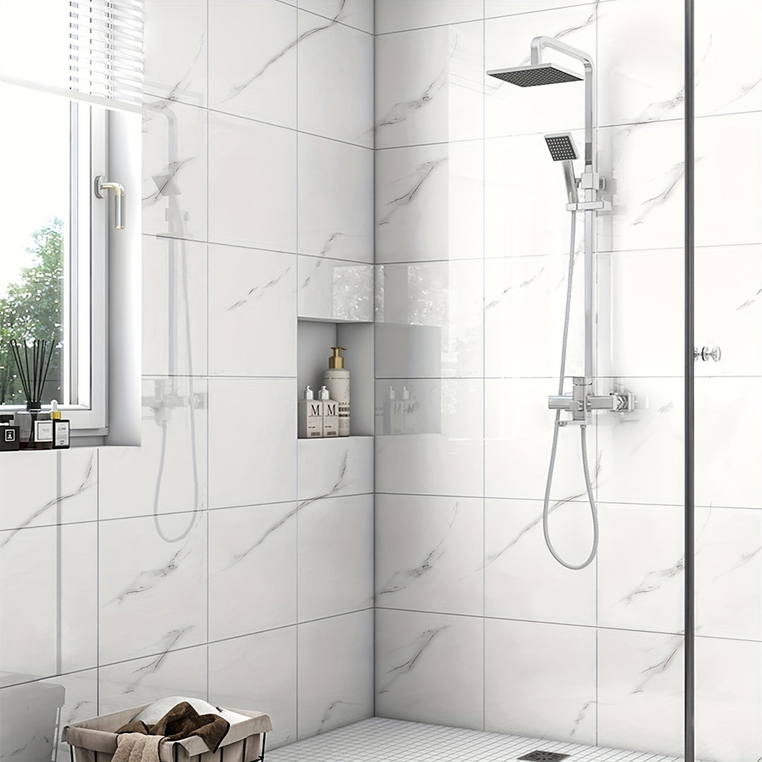 MarbleStick | Zelfklevende Faux Marmeren Wandtegels – 10 Stuks