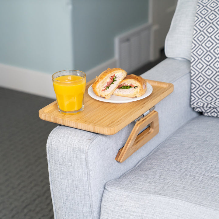 BambooGrip™ Banktafeltje | Stabiel Bankleuning Tafelblad (Inklapbaar)