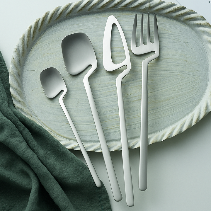 Milano Bestekset | Modern RVS Bestek in Goud, Zilver of Zwart (4, 16 of 32-delig)