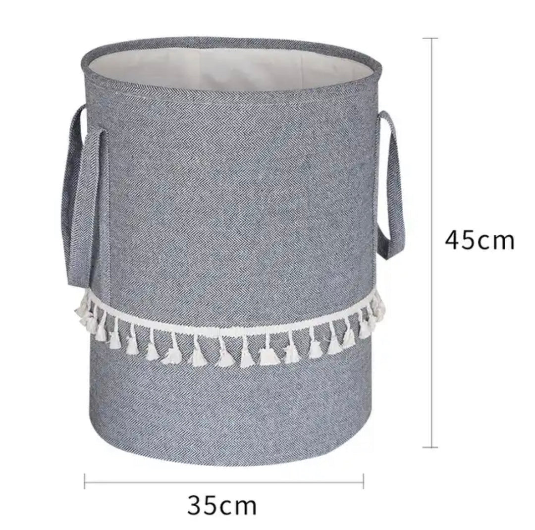 Cottage Chic opvouwbare wasmand | Stijlvolle opberger voor wasgoed, speelgoed en meer