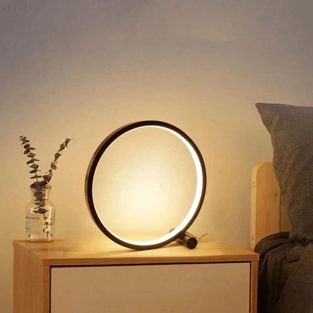 HaloGlo Tafellamp | Minimalistische LED Lamp met Aanraakbediening en Verstelbare Lichtkleur