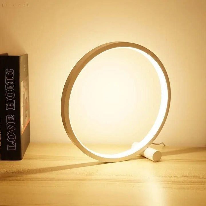 HaloGlo Tafellamp | Minimalistische LED Lamp met Aanraakbediening en Verstelbare Lichtkleur