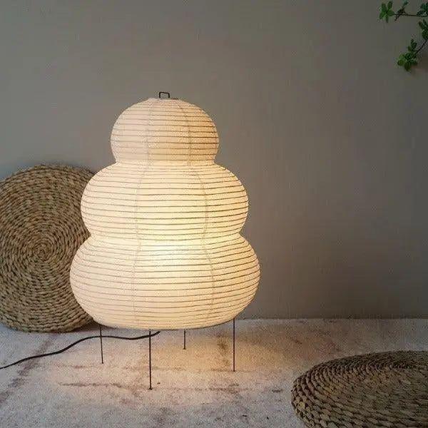 Wabi-Sabi Bubble | Handgemaakte Reispapier Vloerlamp 60 cm