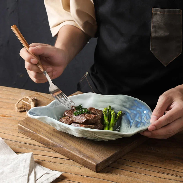 Schelp Keramieken Kom | Handgevormd | Oceaankleuren | Uniek Design