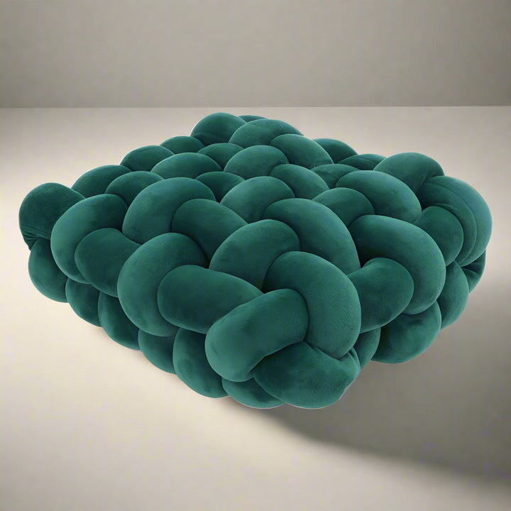 Soft Knot Vierkant Sierkussen van Kristalfluweel | Trendy & Ademend Knoopkussen voor een Stijlvol Interieur