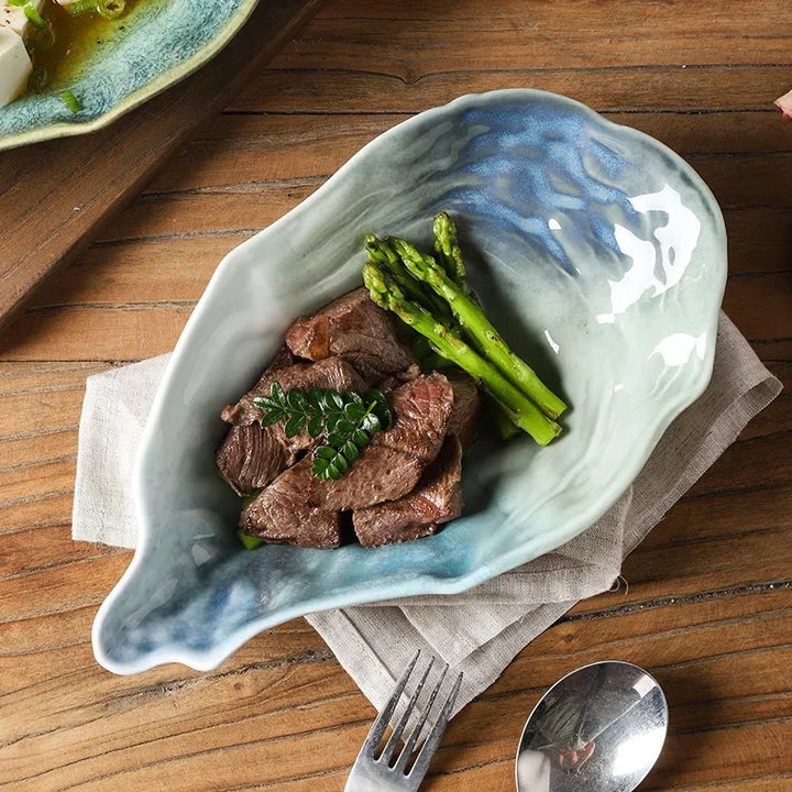 Schelp Keramieken Kom | Handgevormd | Oceaankleuren | Uniek Design