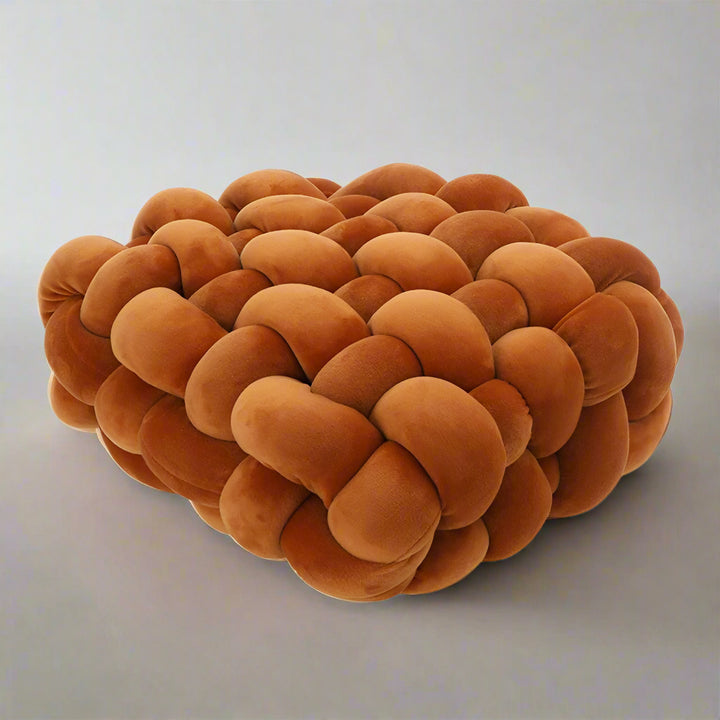 Soft Knot Vierkant Sierkussen van Kristalfluweel | Trendy & Ademend Knoopkussen voor een Stijlvol Interieur