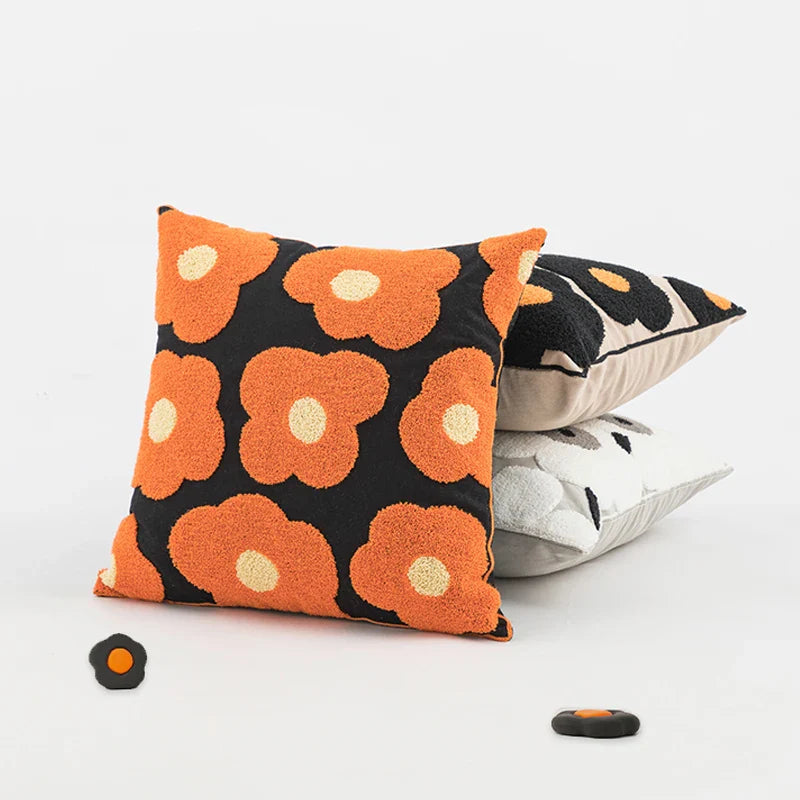 Bloemvormige Kussenhoes | Zachte Plush | 45 x 45 cm | Zonder Vulling
