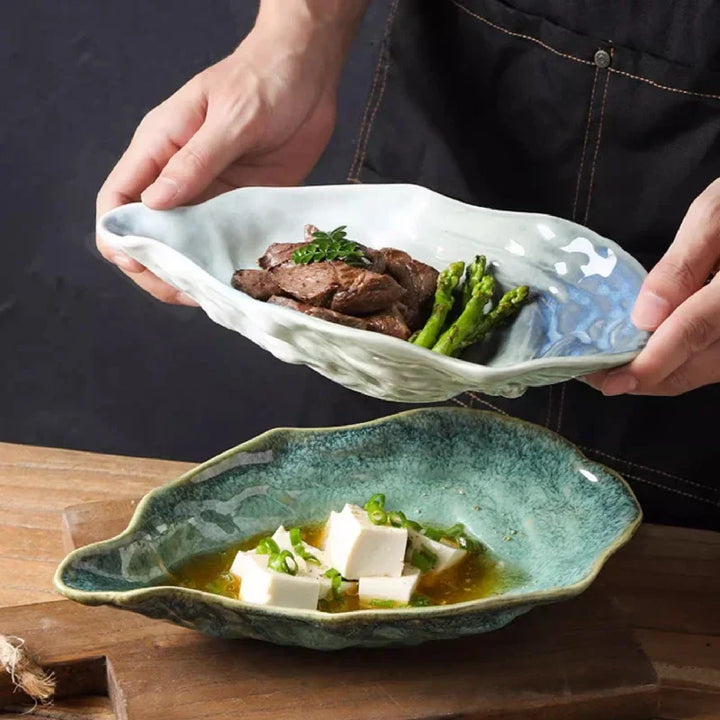 Schelp Keramieken Kom | Handgevormd | Oceaankleuren | Uniek Design