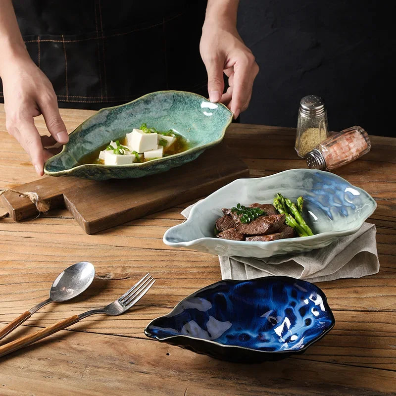 Schelp Keramieken Kom | Handgevormd | Oceaankleuren | Uniek Design