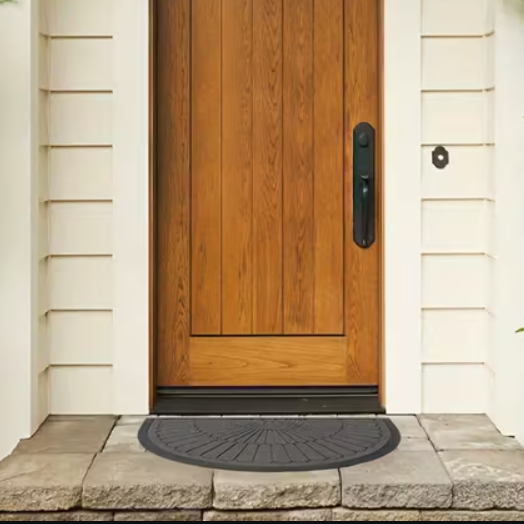 CleanStep™ Halbrunde Türmatte | Gummierte Antirutsch-Außenmatte