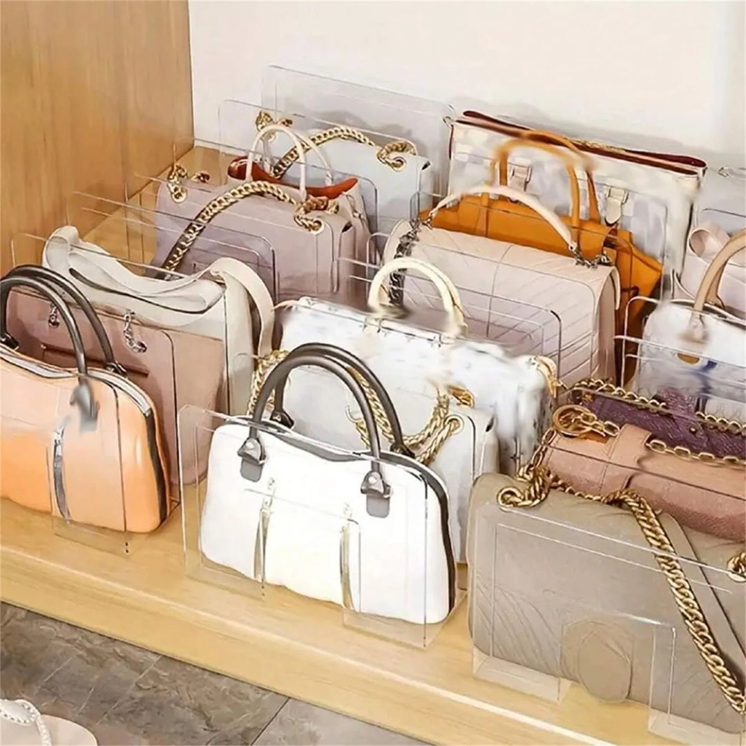 LuxeBag™ Acryl Handtas Standaards – Transparant & Stapelbaar Display