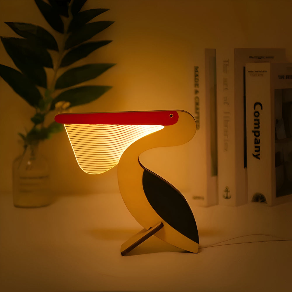 Wildlife™ LED Acryl Lamp | Sfeerlamp met Houten Basis (USB)