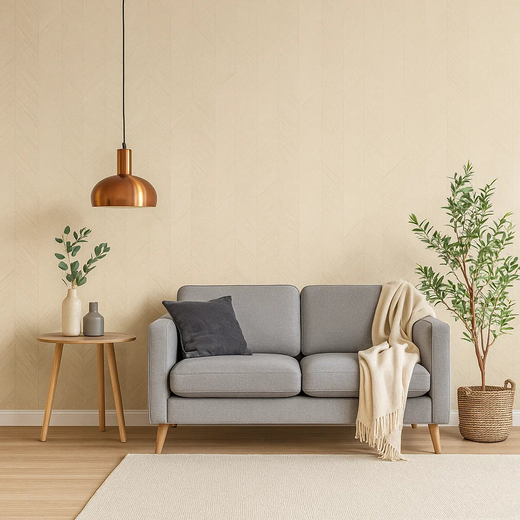 Grattugiare Crema | Zelfklevend PVC Behang Beige