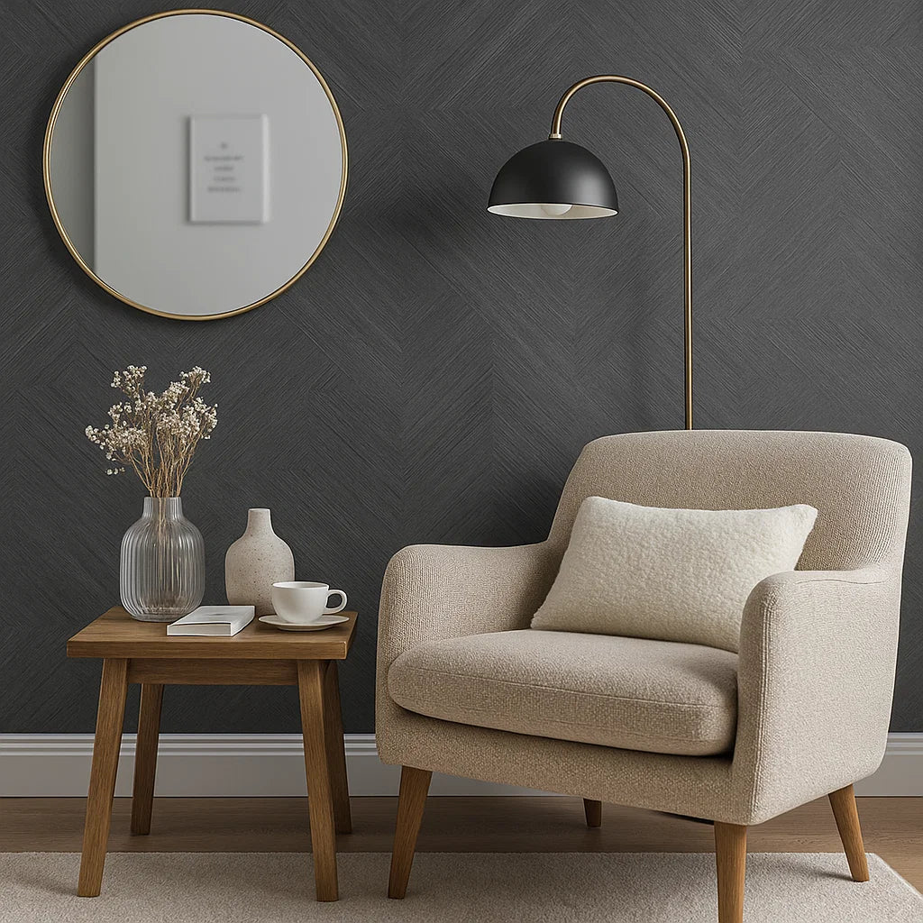 Grattugiare Nero | Zelfklevend PVC Behang