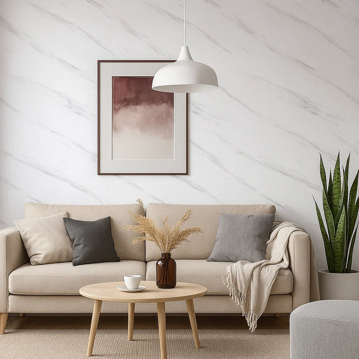 Marmo Bianco Matt | Zelfklevend PVC Behang