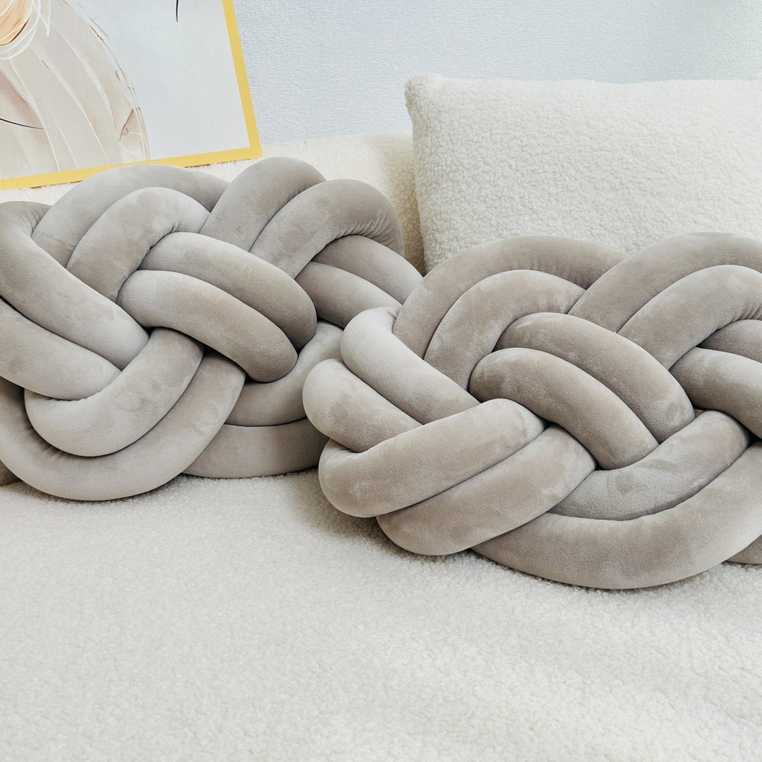 Set van 2 Knotkussens | Zachte Luxe Knoopkussens voor Bank & Bed