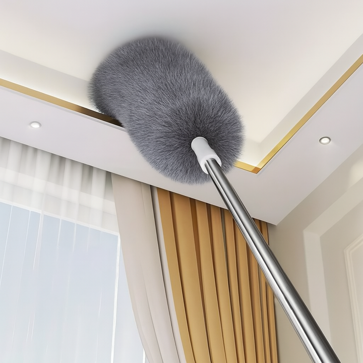 Uitschuifbare Stofdoek met Buigbare Kop | 280 cm Bereik | Herbruikbaar & Wasbaar