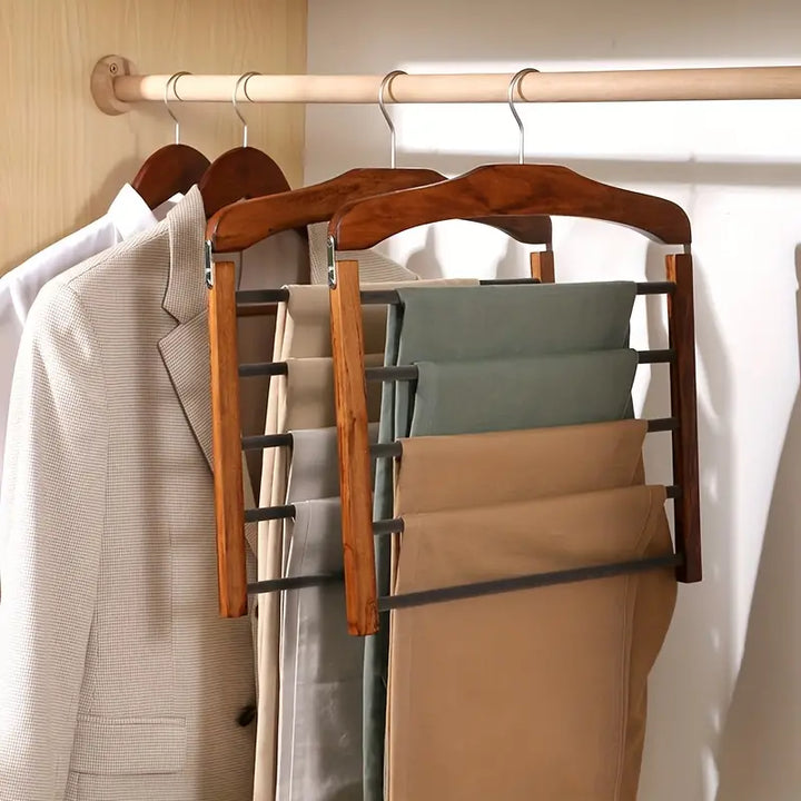 Oaklee Multi-Bar Hanger | Luxe Houten Kledinghanger | Ruimtebesparend