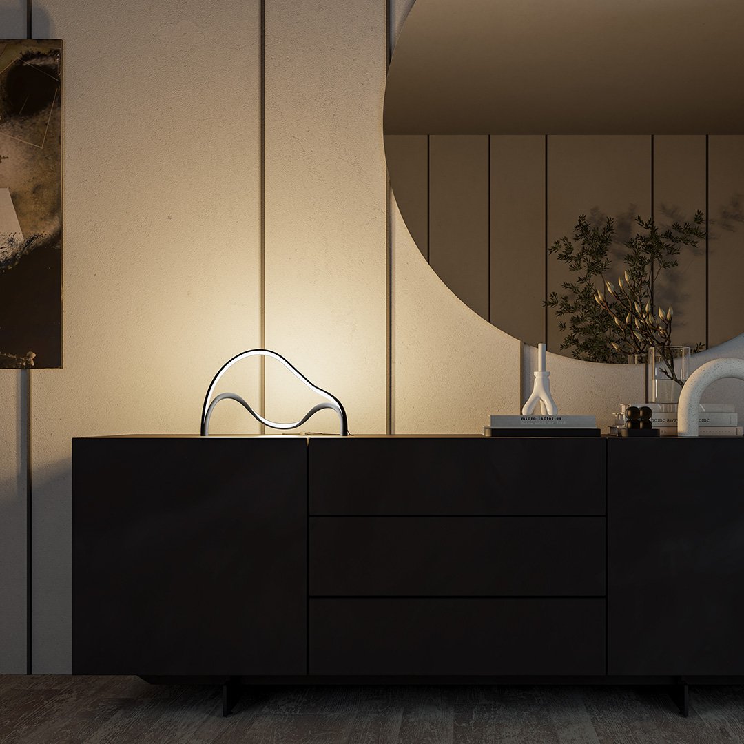 Hera™ LED Tafellamp | Minimalistisch Design in Mat Zwart | Warm Wit 2700K & Energiezuinig