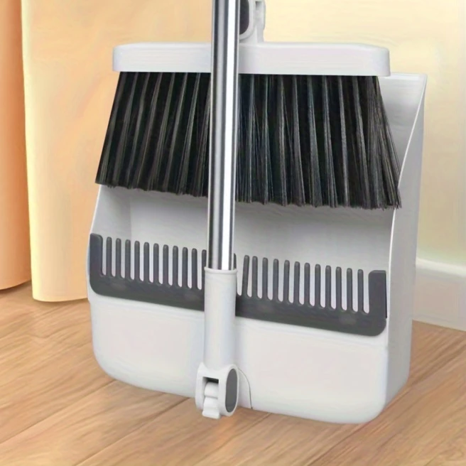 Bezem en Stoffer Set met Lang Handvat | Eenvoudig Vuil Verwijderen