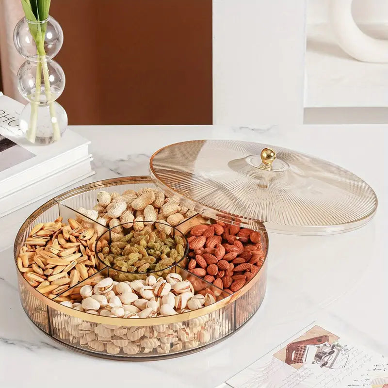 AmberLuxe | Snoeppot met Deksel 28 cm – Luxe Snack Organizer