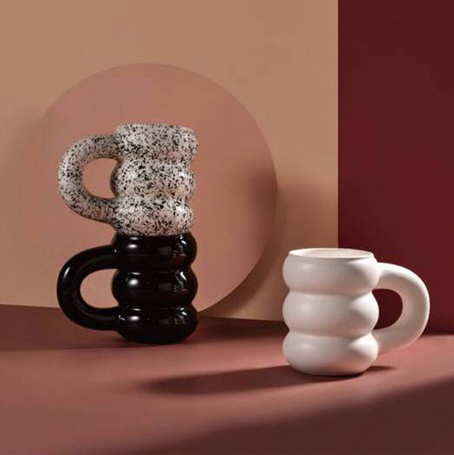 Porseleinen Beker | Minimalistisch Geometrisch Design | 300 ml