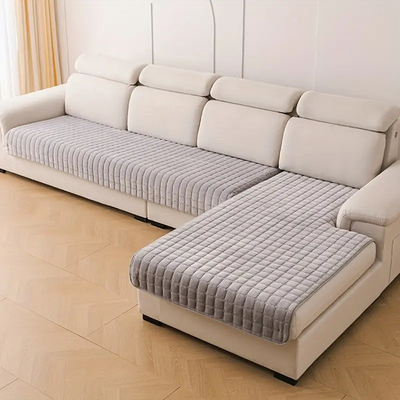 2-delige Elegante Gequilte Flanellen Bankhoezen | Duurzaam & Zacht