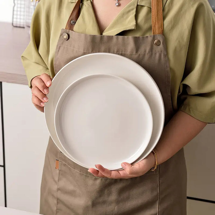 12-delige Dinnerset | Wit Porselein Serviesset voor 4 Personen | Borden en Schalen