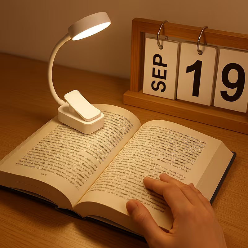FlexiRead™ Clip-On Leeslamp – Dimbare LED met 3 Kleuren voor lezen