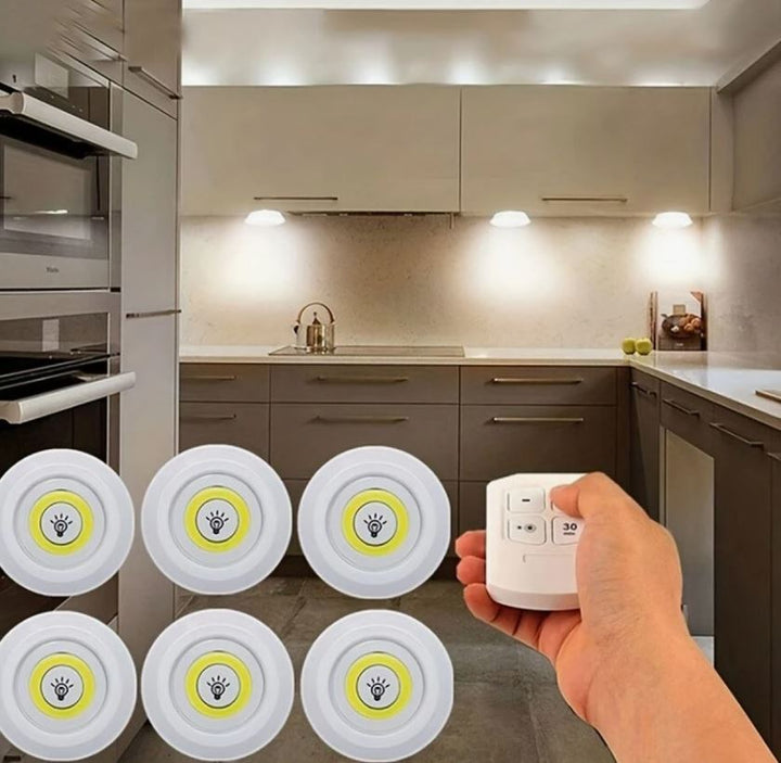 Draadloze LED Kastverlichting | 3 of 6 Stuks met Afstandsbediening