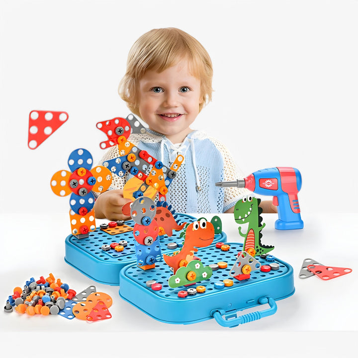 Screw Set™ | Elektrische Kinderboor & Bouwkoffer | Creatief & Educatief Speelplezier