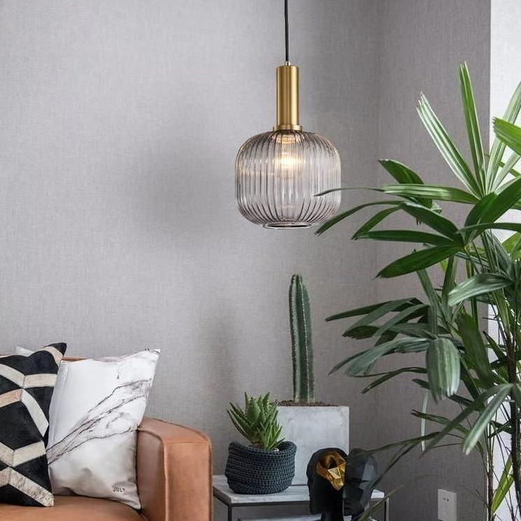 RetroCharm | Vintage HangLlamp van Glas 25 x 36 cm