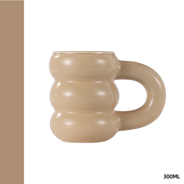 Porseleinen Beker | Minimalistisch Geometrisch Design | 300 ml