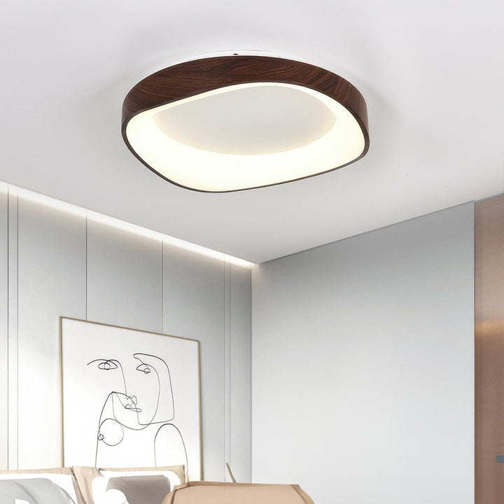 Nordic Artistic Wood Grain Plafondlamp | Scandinavisch Design | LED Verlichting