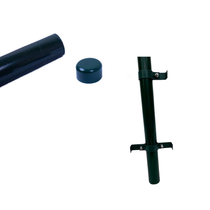 Metalen paal met dop voor kant en klare haag