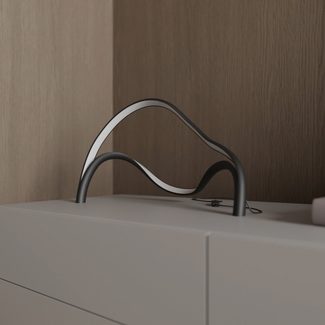 Hera™ LED Tafellamp | Minimalistisch Design in Mat Zwart | Warm Wit 2700K & Energiezuinig